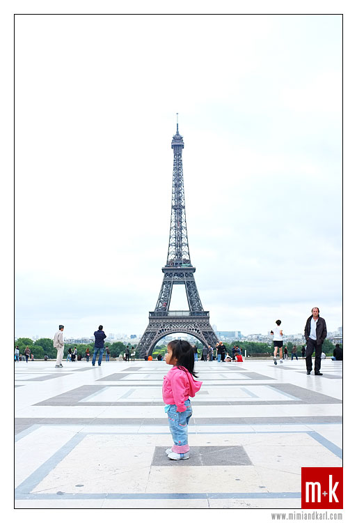 Katy with the Eiffel Tower, Paris