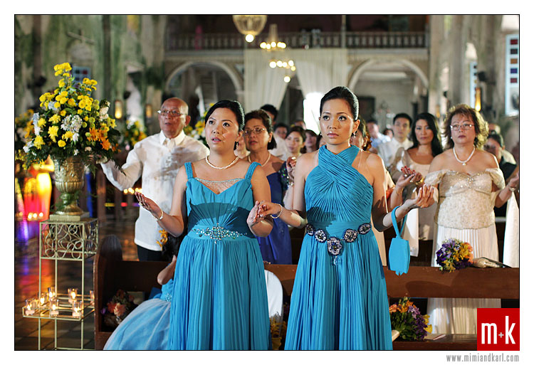 blue gowns