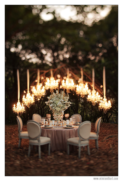 chandeliers in wedding receptions